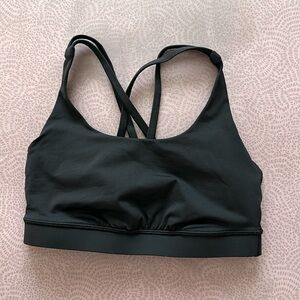 Lululemon Women’s Energy Bra, Medium Support, B-D Cups, Black, 6